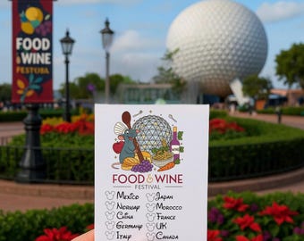 Epcot Food & Wine Drinking/Eating Around the World Tattoo|Epcot World Showcase|Food and Wine Fest Epcot|Ratatouille| Disney Temporary Tattoo