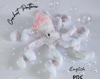 Crochet Octopus Pattern: Amigurumi Plush Toy (Digital Download PDF)