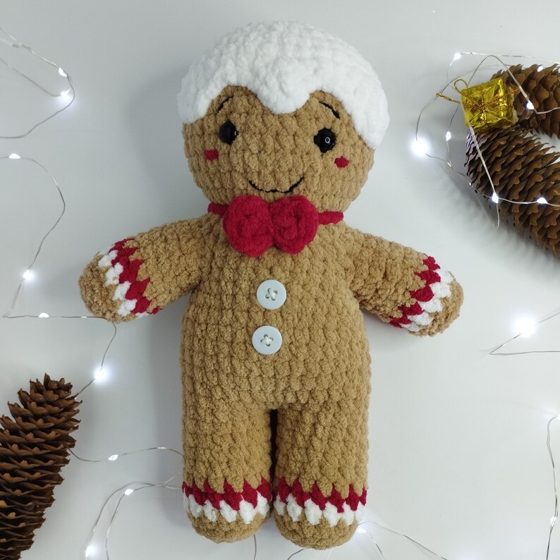 Gingerbread Man Crochet Pattern, Christmas Amigurumi PDF Tutorial ...