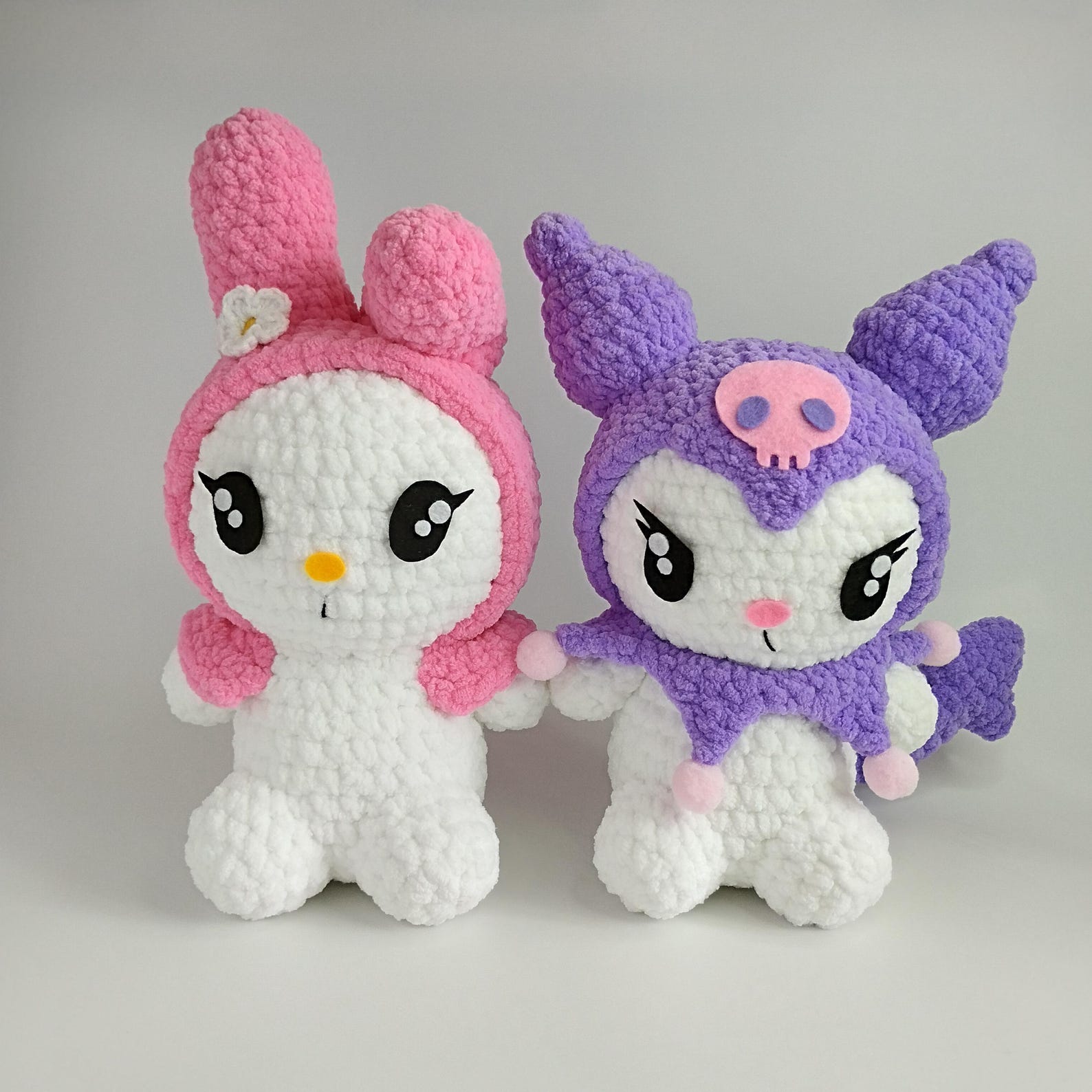 Crochet Kuromi and My Melody Pattern, Amigurumi Toy (PDF) - Etsy