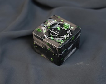 Boîte pour bagues de fiançailles en fibre de carbone, Boîte pour alliances en carbone, Boîte pour bagues pour proposition