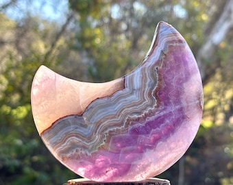 Amethyst Agate Quartz Crystal Moon