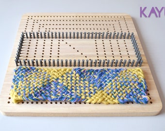 KAYU Multi Pin Loom Weaving Kit | 15 sizes in one | Square, Triangle & Rectangle Looms | All in One Loom | Ullvuna | Free Shipping US