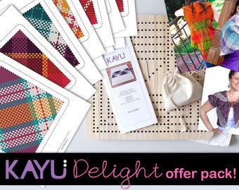 Delight KAYU Offer Pack SAVE USD 9 | 15 sizes in one | Pin Loom Weaving | Square, rectangle & Triangle Looms | Ullvuna