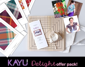 Delight KAYU Offer Pack SAVE USD 9 | 15 sizes in one | Pin Loom Weaving | Square, rectangle & Triangle Looms | Ullvuna