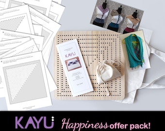 Pin Loom Weaving Kit: Square, Rectangle & Triangle Looms + 4 Patterns