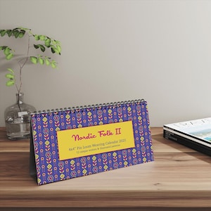 2025 Pin Loom Webkalender | Enthält 12 4x4 ""neue Muster | Zoom Loom | Gedruckt | Weihnachtsgeschenk | Tischkalender | Rahmenwebrahmen."