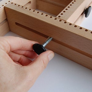 Grand Adjustable Pin Loom 24" Offer Pack SAVE USD 16 | Square & Rectangle Loom | Pin Loom Weaving | Weaving Kit | Wooden | Free Shipping US image 4