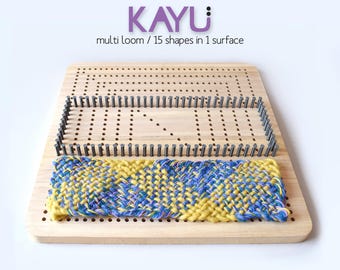 KAYU Multi Pin Loom Weaving Kit | 15 sizes in one | Square, Triangle & Rectangle Looms | All in one loom | Ullvuna | Free Shipping US