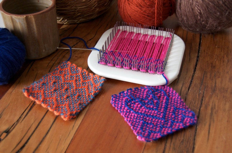 Pin Loom Pin Loom Pattern Zoom Loom Weave It Weaving Etsy