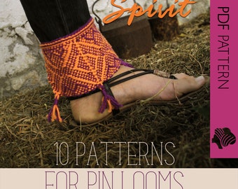 Boho Spirit 4x4" 10 Pattern set | Zoom Loom | Pin Loom Weaving | Weave it | Weaving Loom Pattern | Peg loom | Square Loom | Weave Loom
