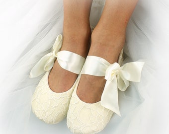 Ivory Ballet Flats Etsy