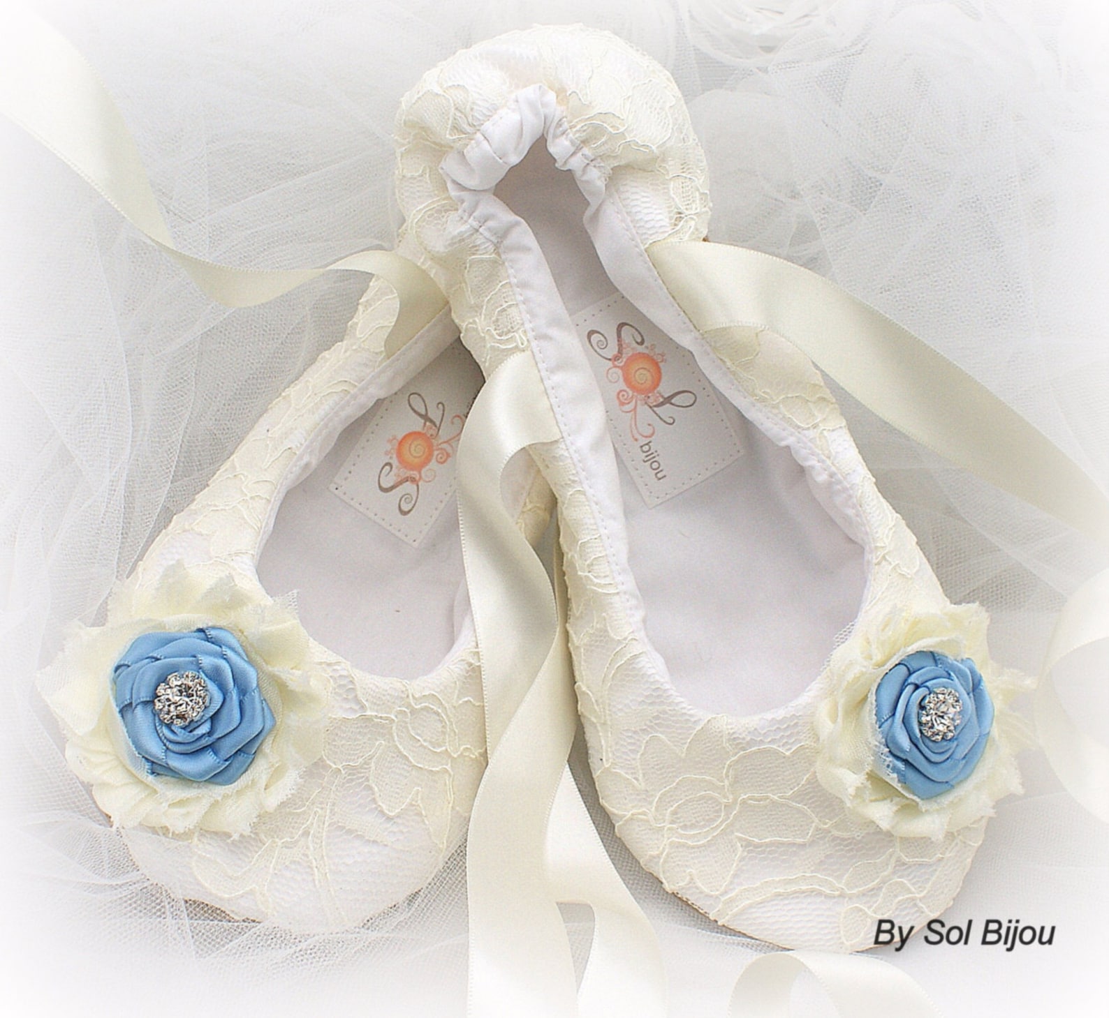 blue ballet flats wedding