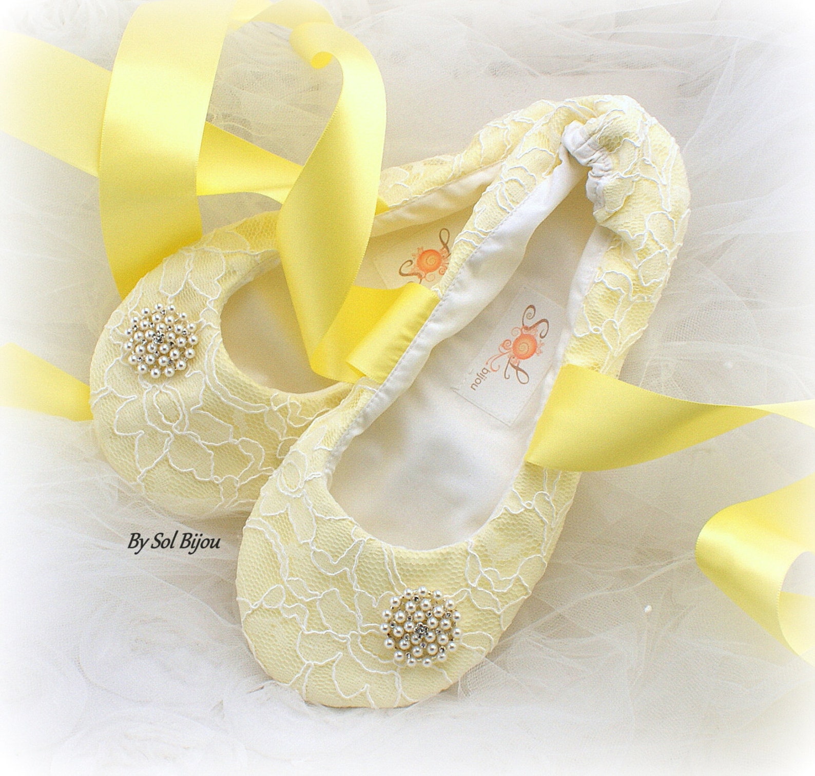 yellow ballet flats,beaded flats,flats with crystal,ballet slippers,flower girl flats,lace ballet flats,ivory,elegant wedding,vi
