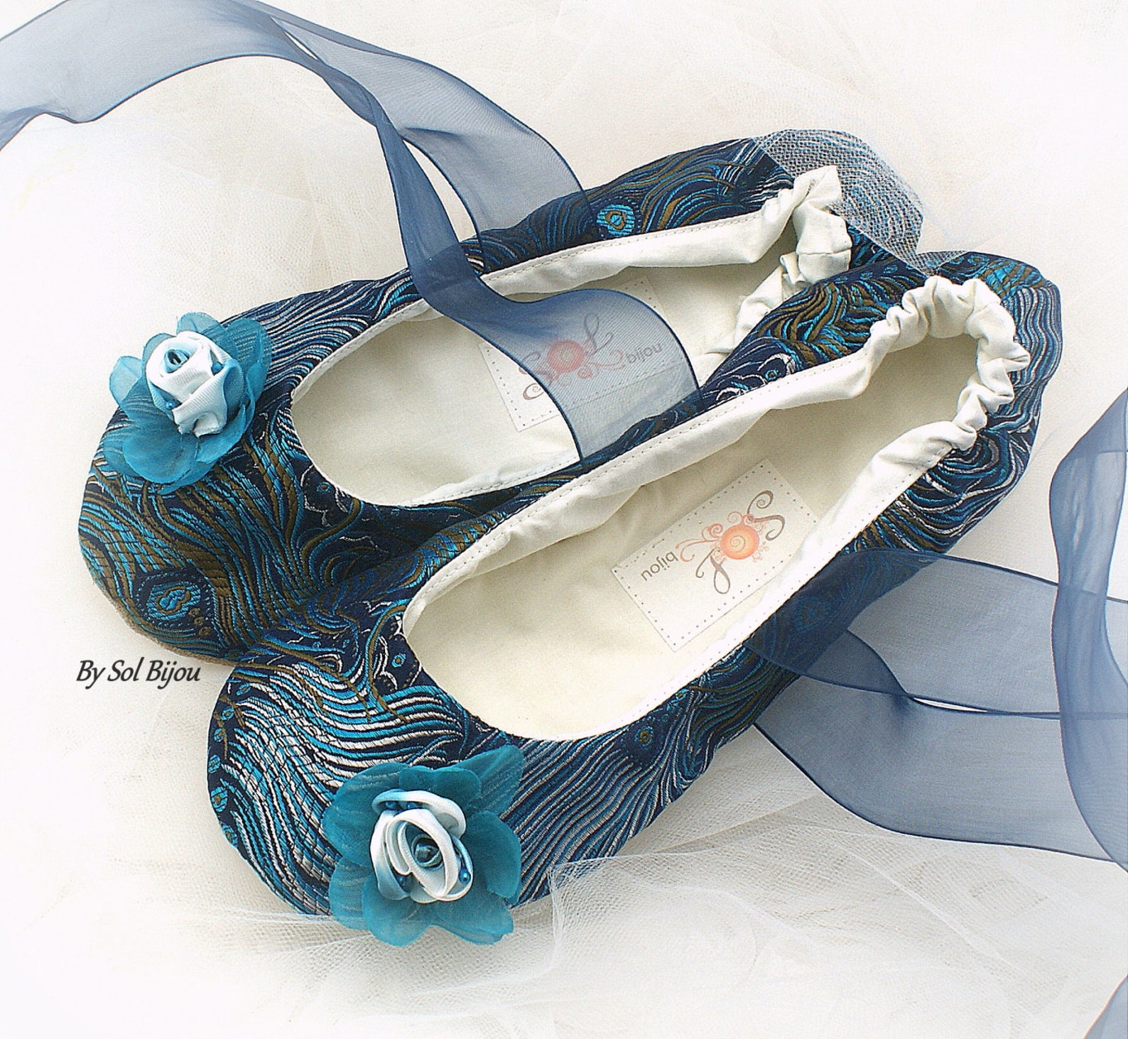 wedding ballet shoes peacock navy blue turquoise bridal ballet slippers wedding ballet shoes peacock navy blue turquoise bridal ballet slippers