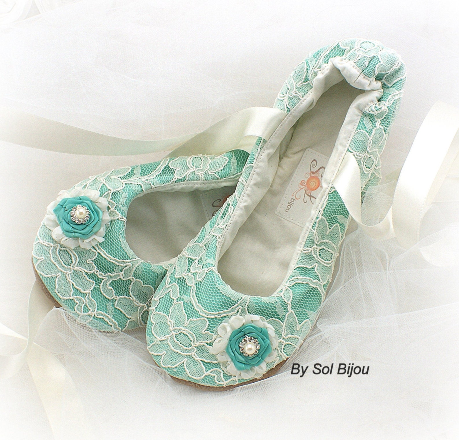 tea with tiffany turquoise wedding bridal ballet flats, lace aqua blue ballet slippers with ivory satin ties tea with tiffany turquoise wedding bridal ballet flats, lace aqua blue ballet slippers with ivory satin ties