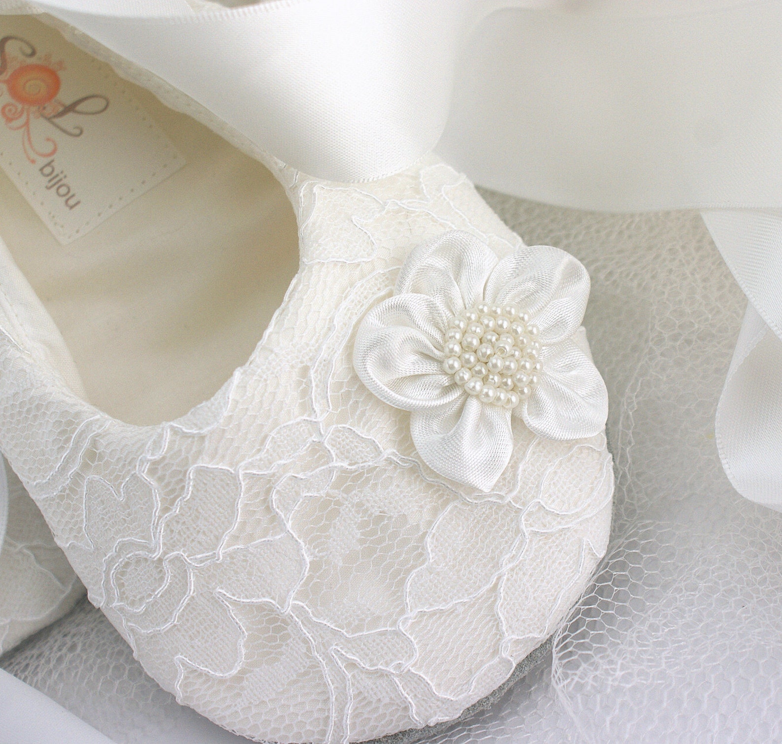 white lace ballet slippers for wedding flower girl ballet custom shoes