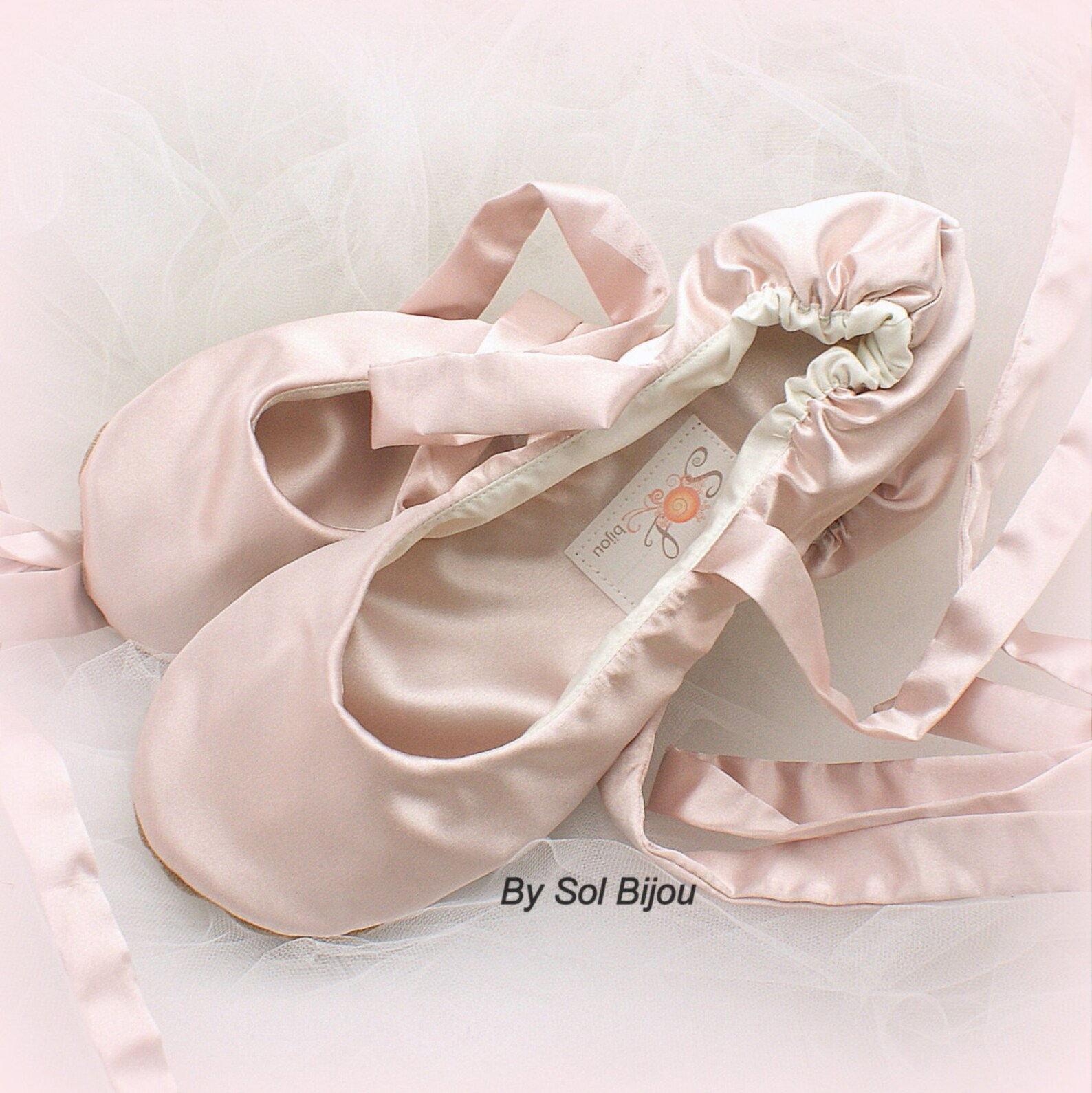blush lace flats
