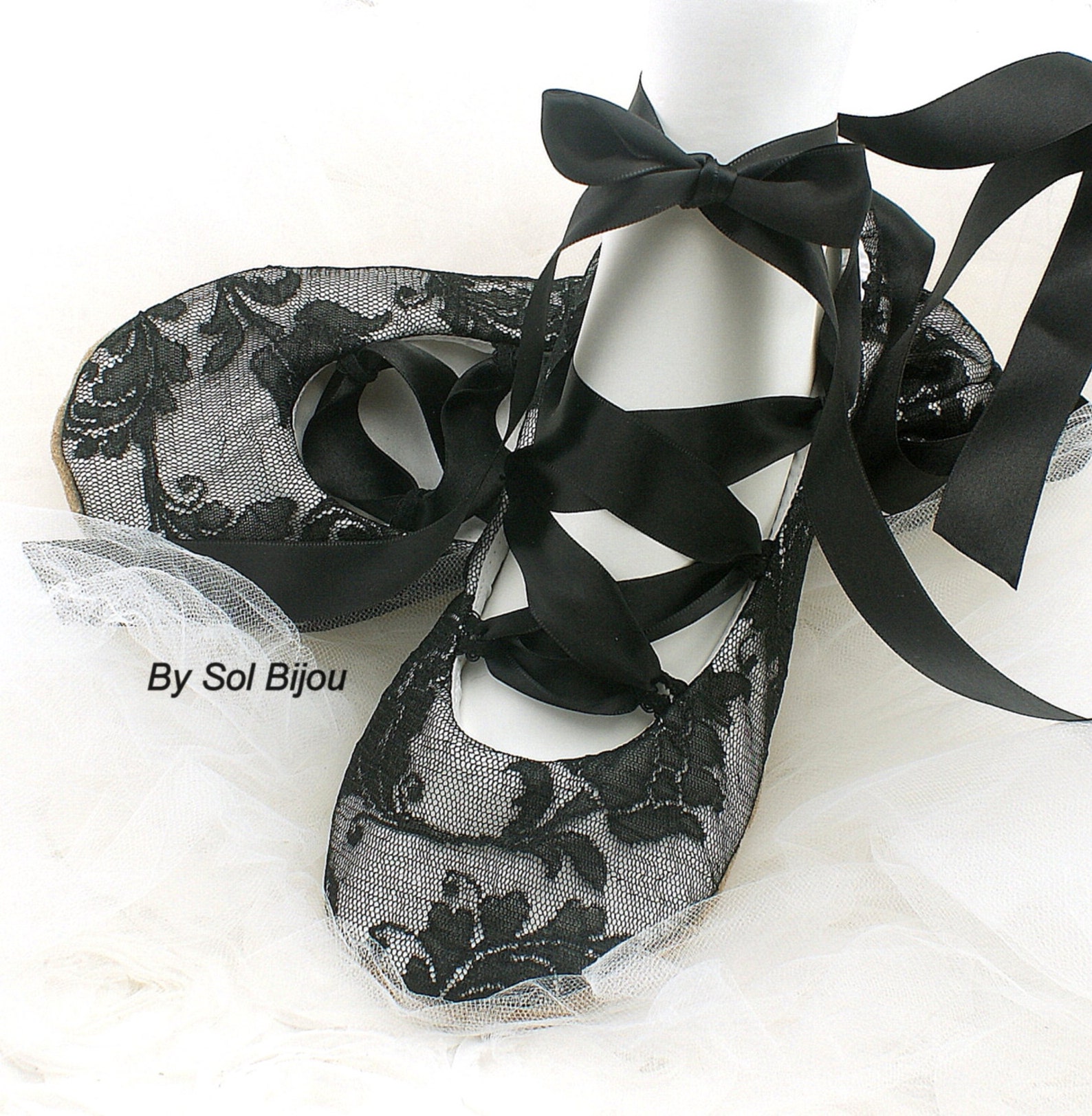 Black Ballet Flats, Celtic Ballet Flats, Black Wedding Flats, Ballet Slippers, Lace Ballet Flats