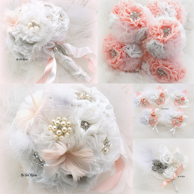 Pink Groomsmen Blush Brooch White Bout Elegant Feathers Corsage Groom Boutonniere Button Hole Brooch Boutonniere Pearls