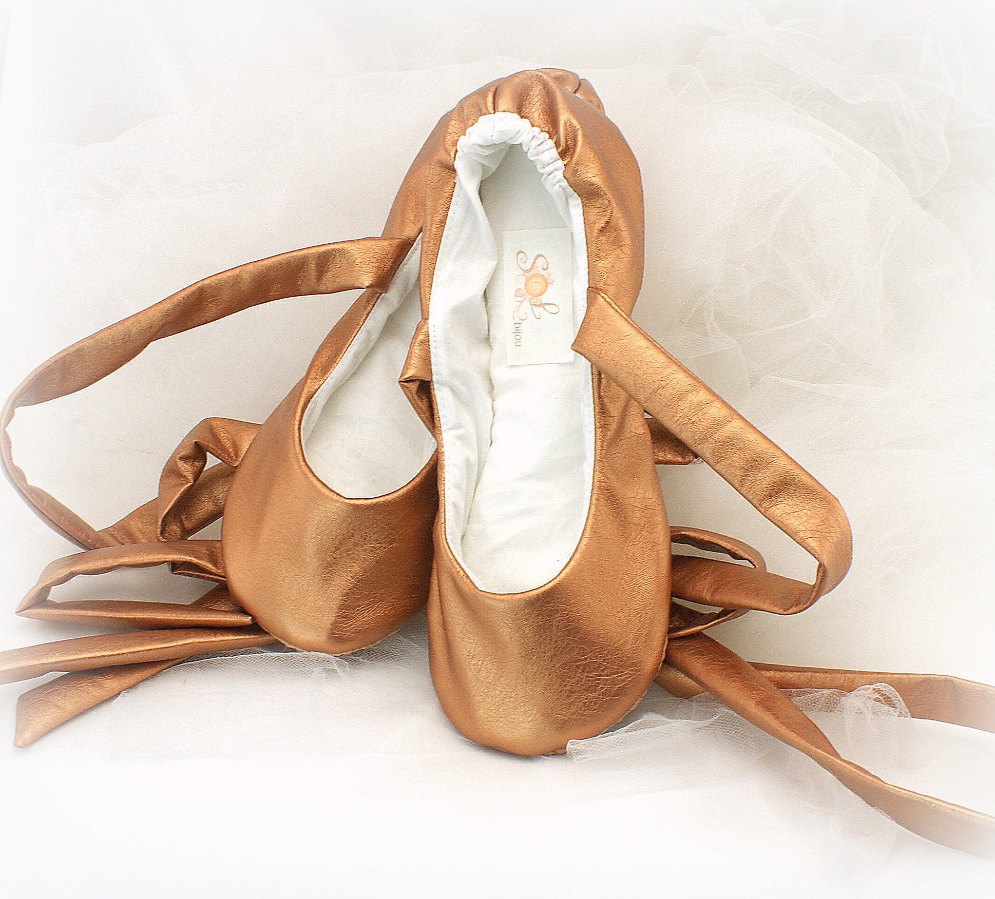 bronze ballerina shoes