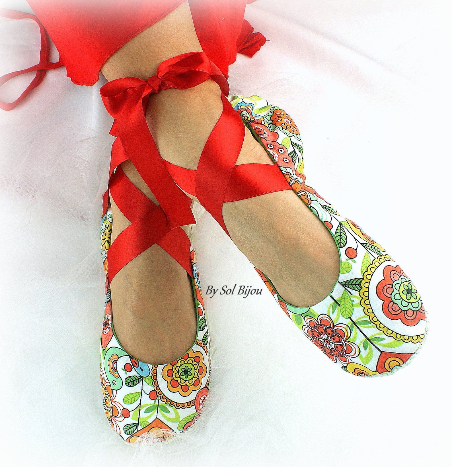 floral print flats,red,green,red ballet flats,ballet slippers,custom ballet flats,garden wedding,summer wedding,flower girl flat floral print flats,red,green,red ballet flats,ballet slippers,custom ballet flats,garden wedding,summer wedding,flower girl flat