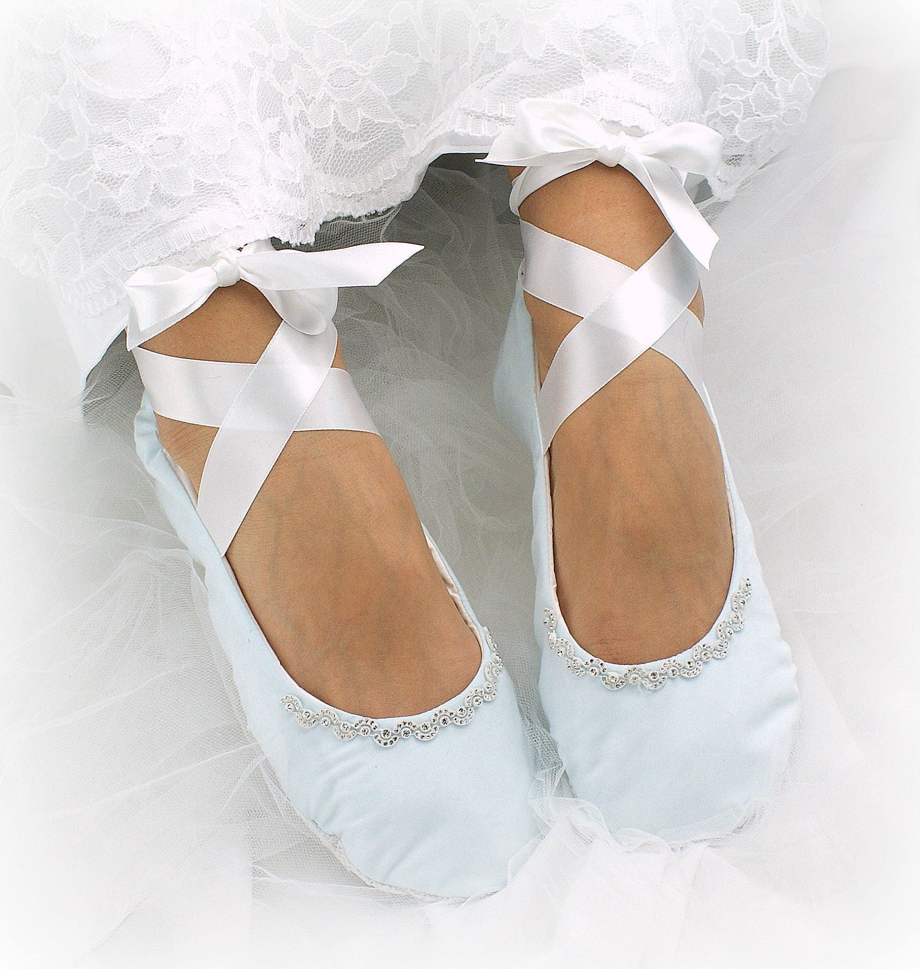 fancy blue flats