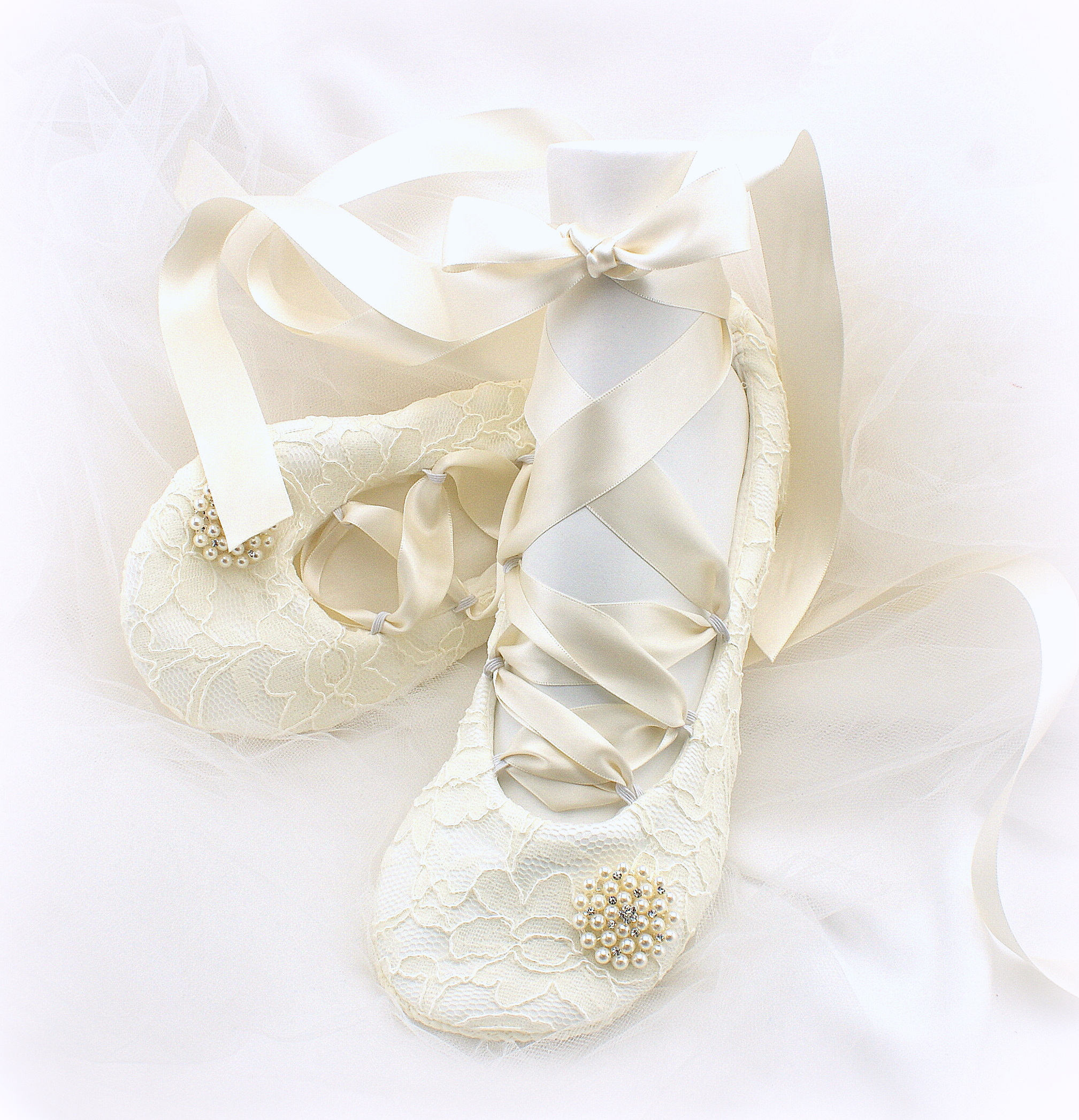 Ivory Ballet Flats Shoes Wedding Flats Bridal Shoes Ballet | Etsy