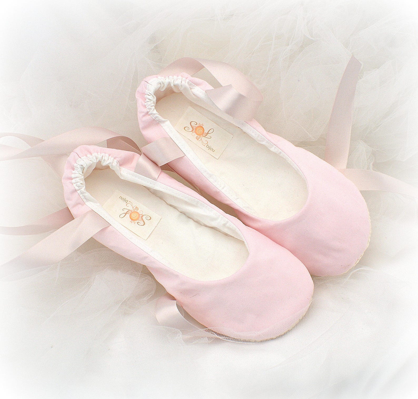 pink wedding flats shoes with ribbon for women custom cotton ballet slippers
