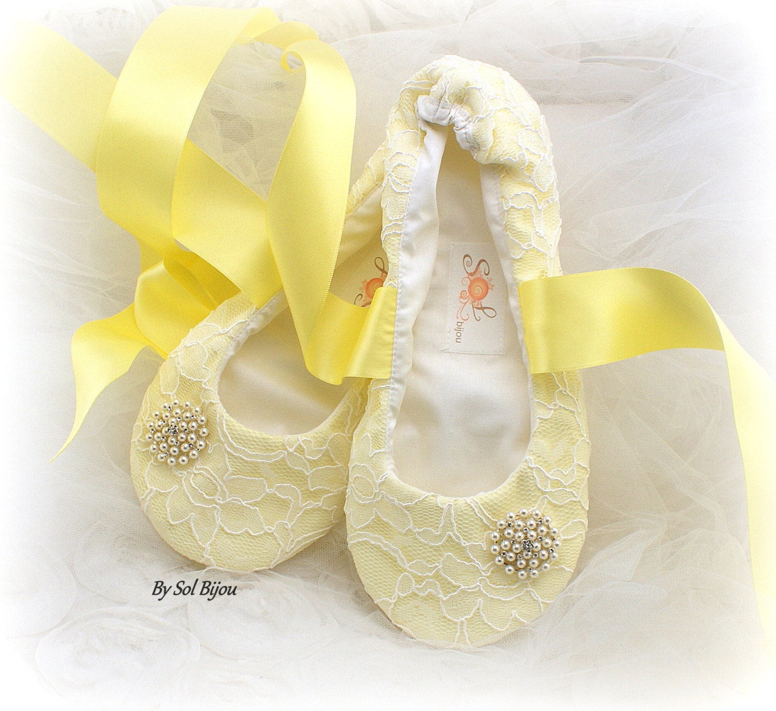 yellow ballet flats,beaded flats,flats with crystal,ballet slippers,flower girl flats,lace ballet flats,ivory,elegant wedding,vi