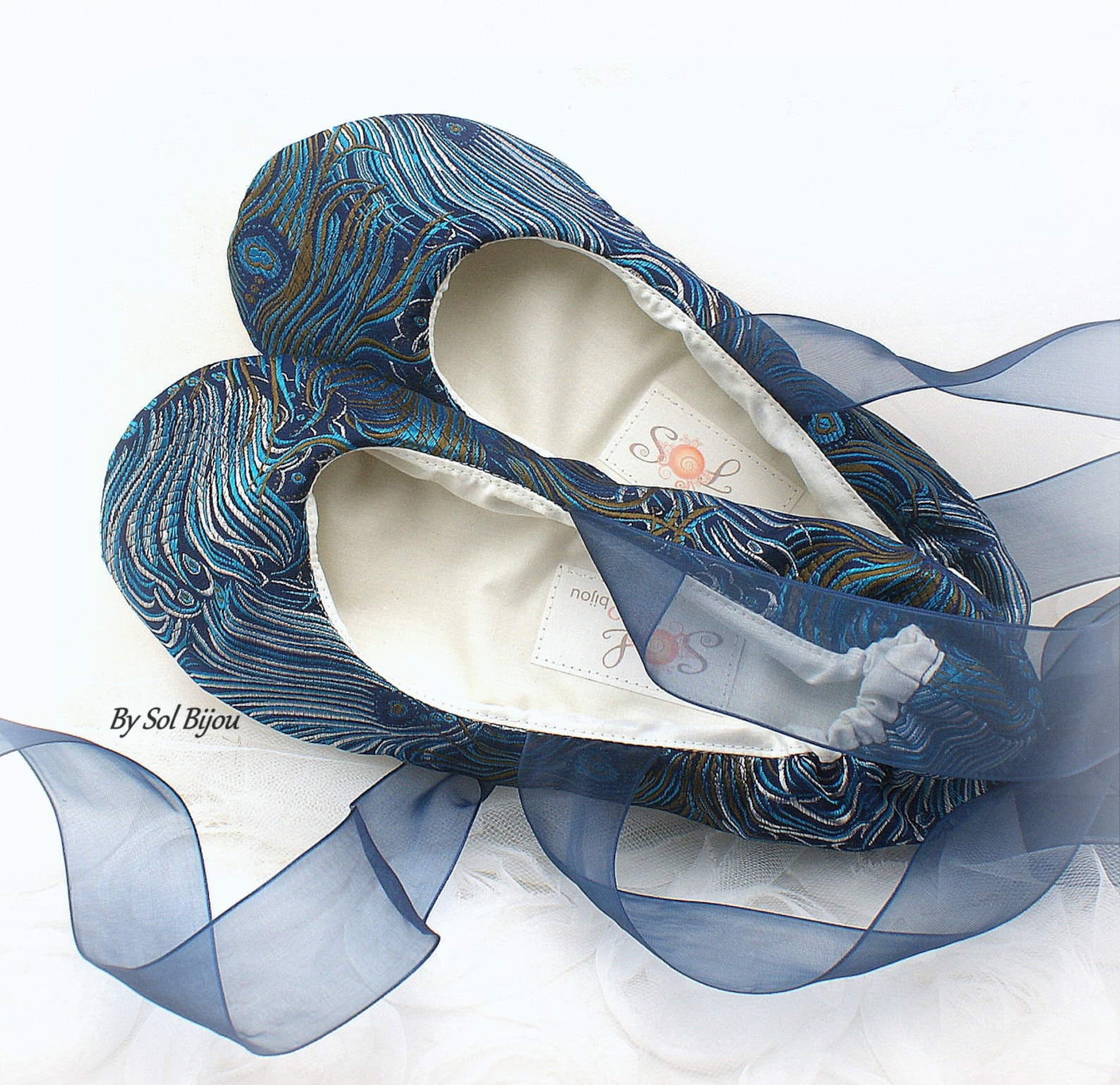 wedding ballet shoes peacock navy blue turquoise bridal ballet slippers wedding ballet shoes peacock navy blue turquoise bridal ballet slippers