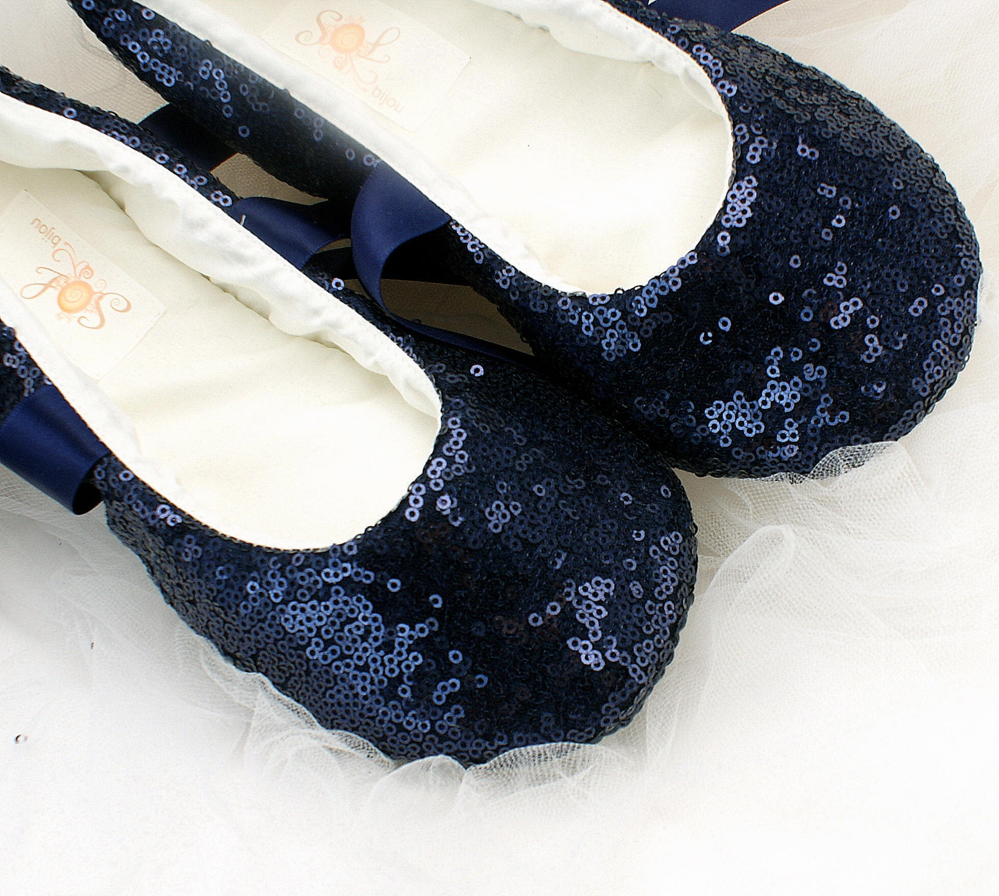 navy blue ballerina shoes