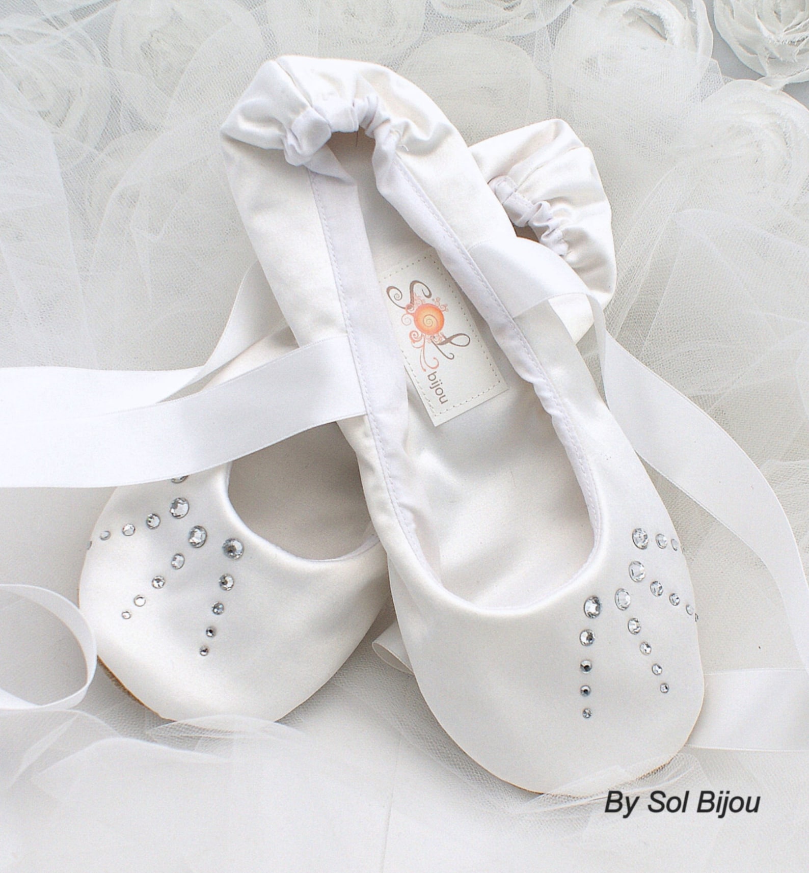 crystal ballet flats, white flats, wedding, shoes, flower girl, first communion, ballerina slippers, shoes, white, satin, crysta