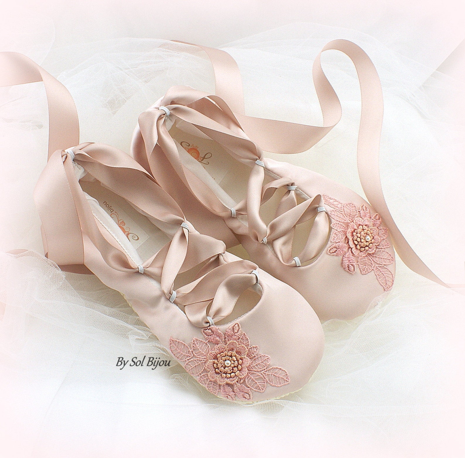 wedding ballet flats lace up shoes blush rose pink custom order