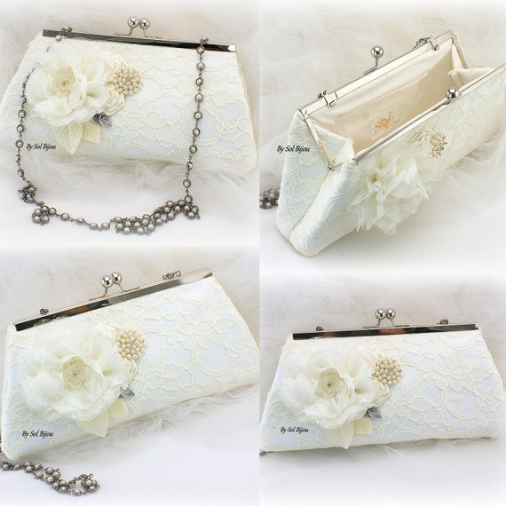 ivory wedding handbag