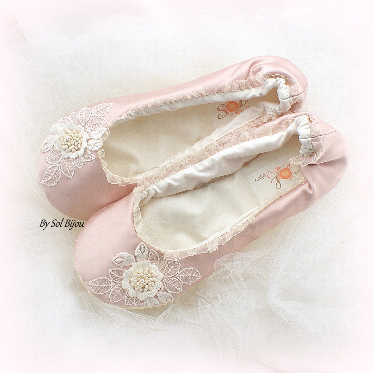 rose satin wedding shoes, vintage style rose ballet flats, pink satin ballet shoes, rose ballet slippers, rose bridal shoes