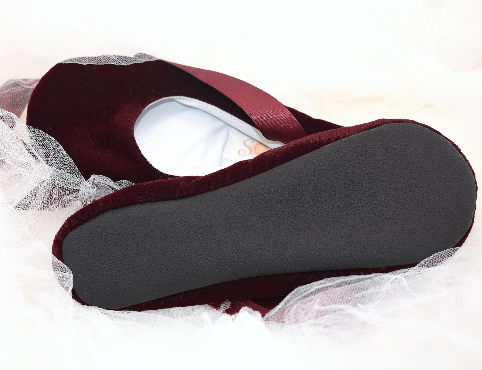 burgundy suede bridal shoes wedding ballet flats with satin ties slippers flats burgundy suede bridal shoes wedding ballet flats with satin ties slippers flats