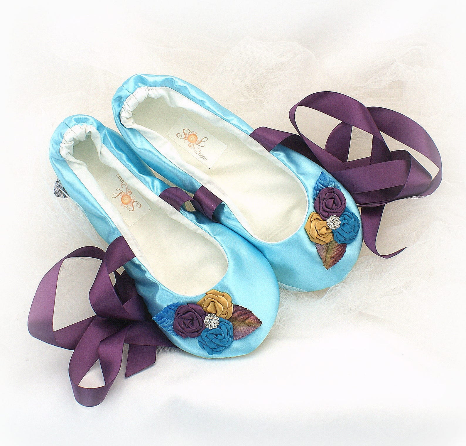 wedding flats ballet lace up flats turquoise purple gold,custom order