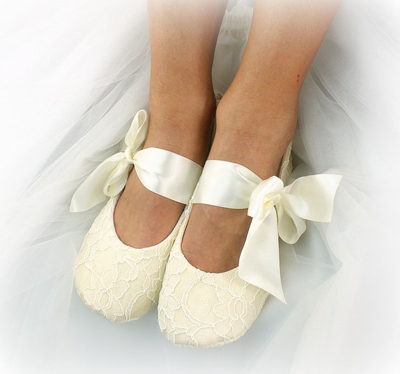 ivory ballet slippers