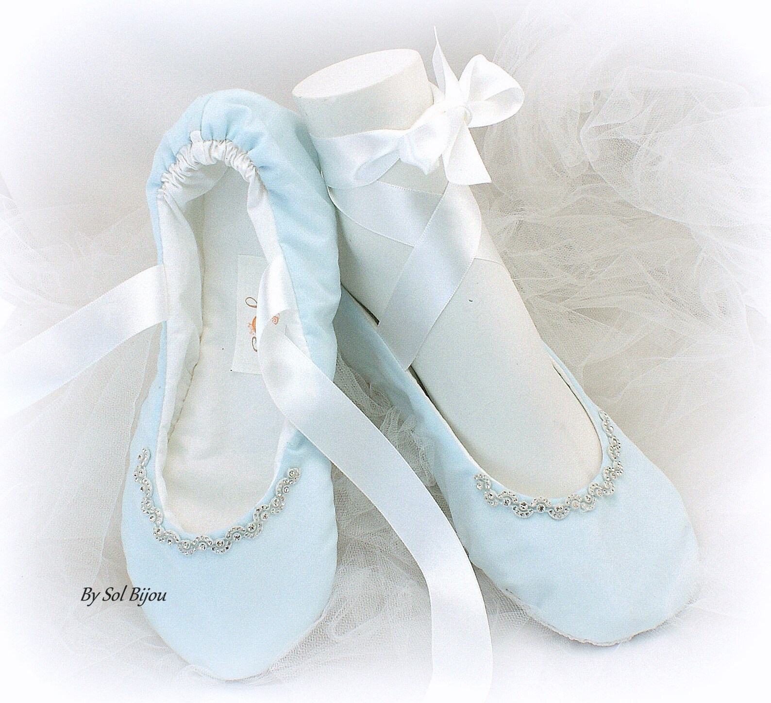 light blue ballet pumps