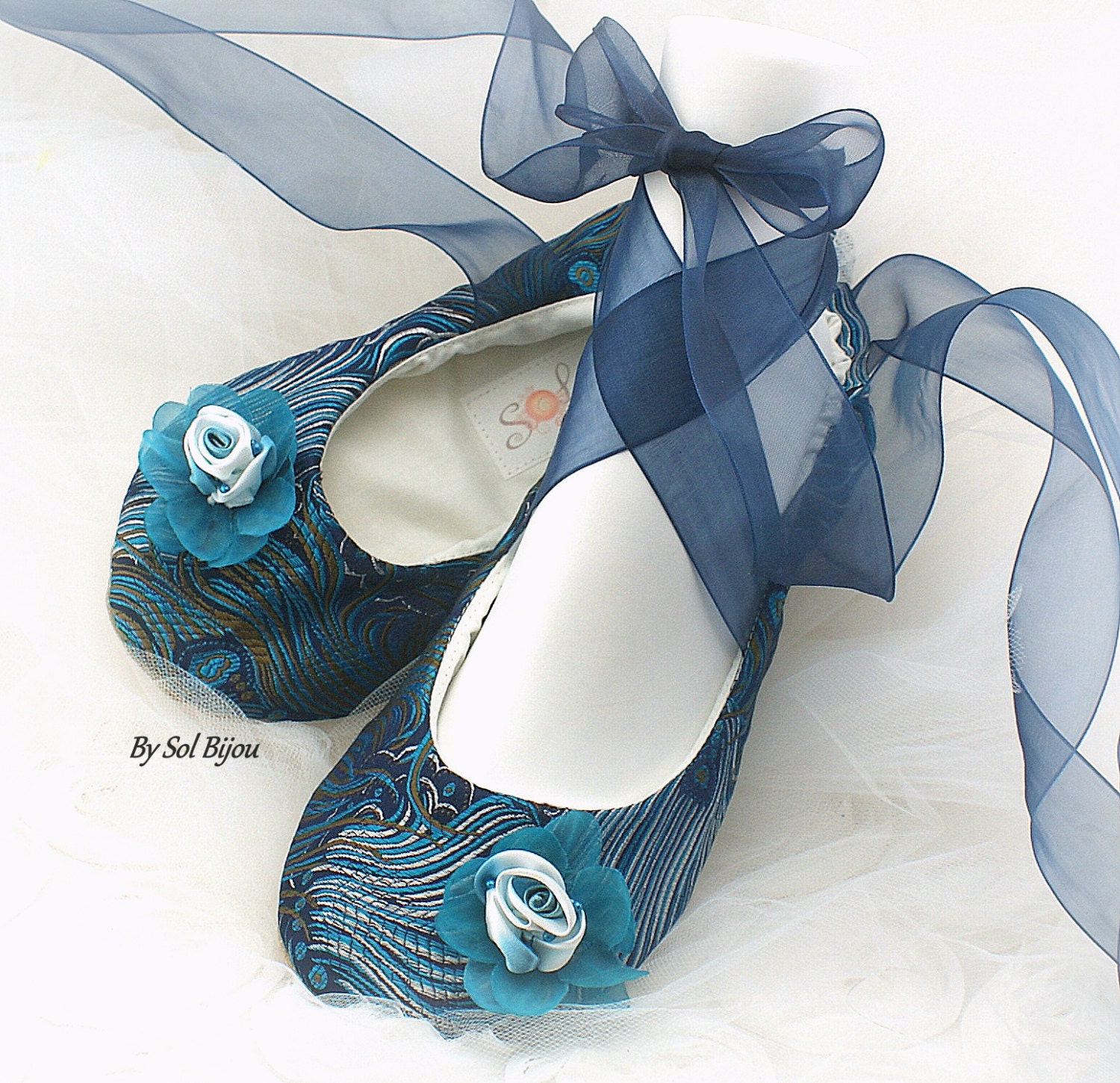 turquoise ballet shoes