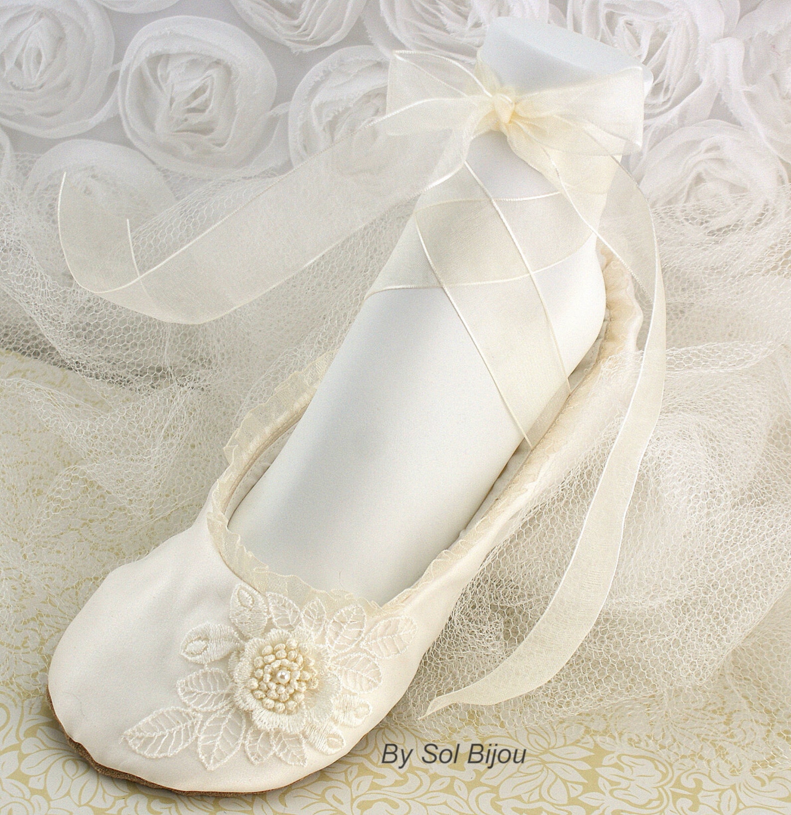 ivory ballet flats for wedding