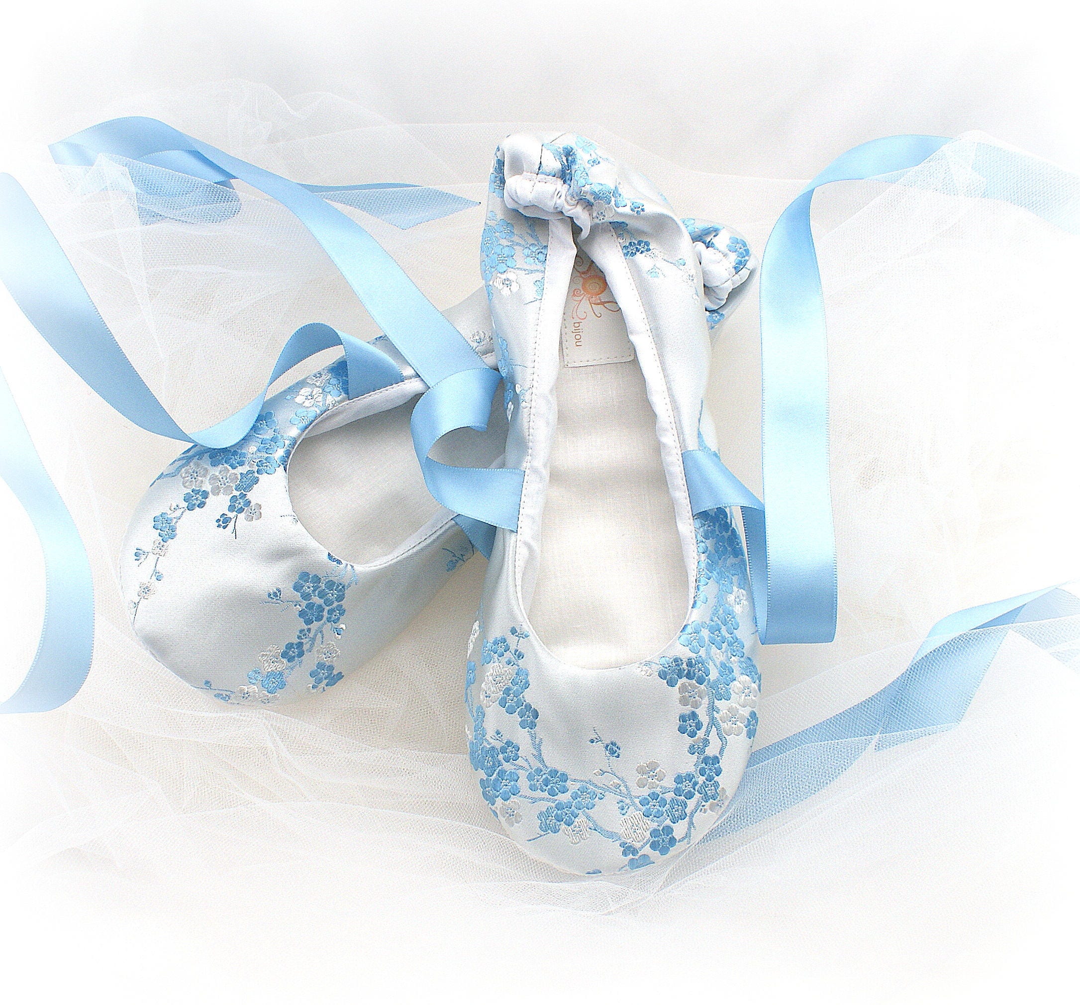 pale blue ballet shoes