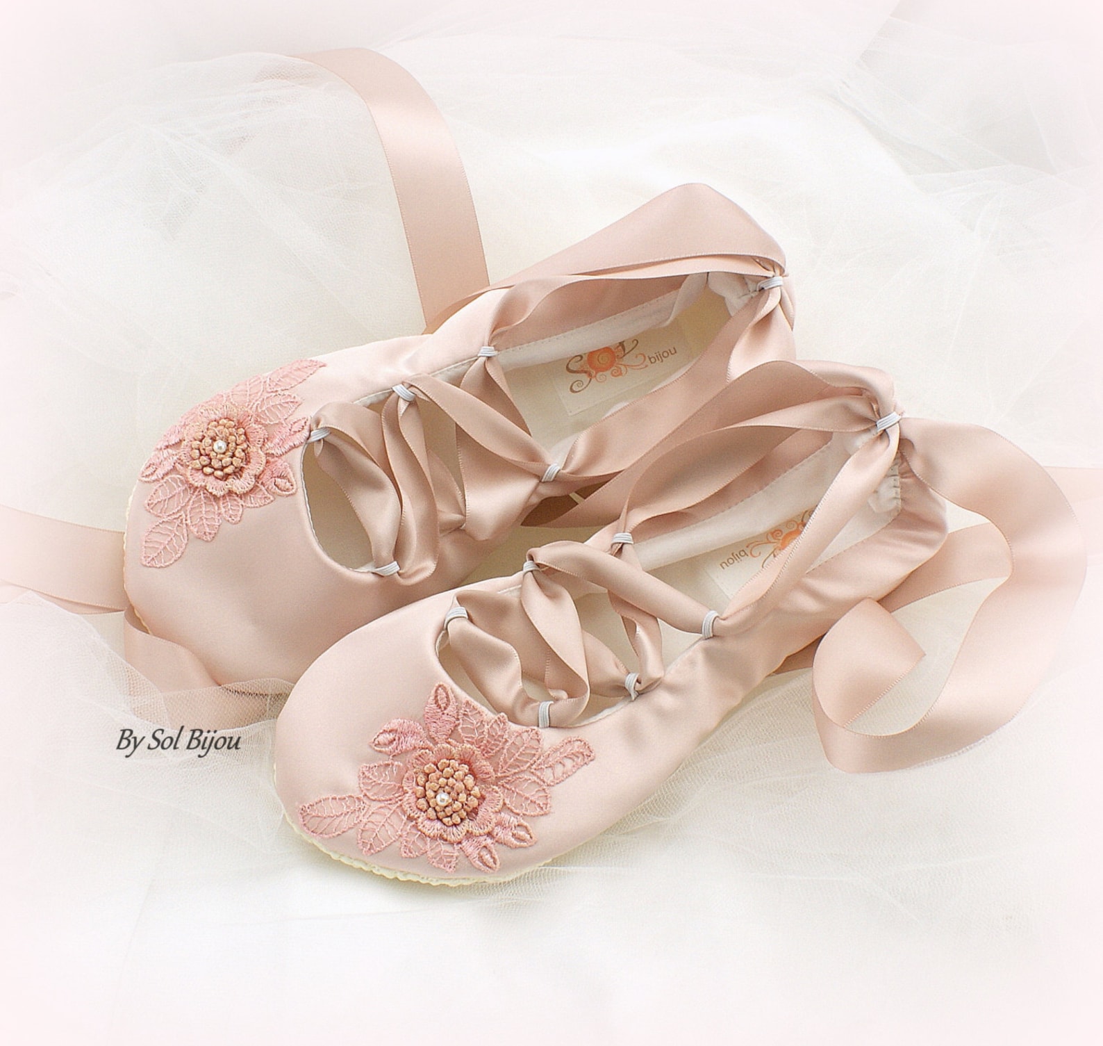 wedding ballet flats lace up shoes blush rose pink custom order