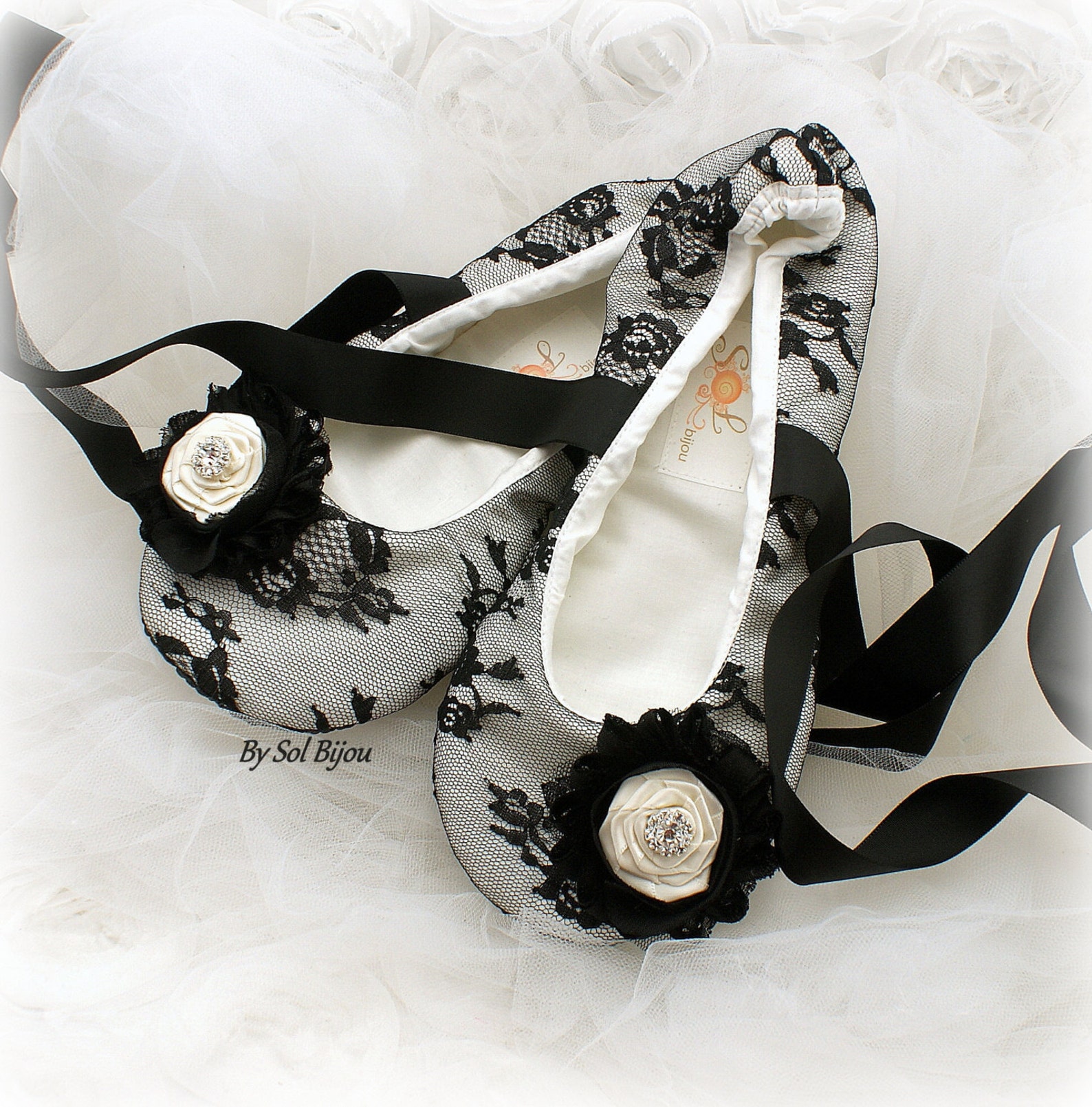 black lace ballet slippers elegant lace wedding shoes with satin ribbon ties