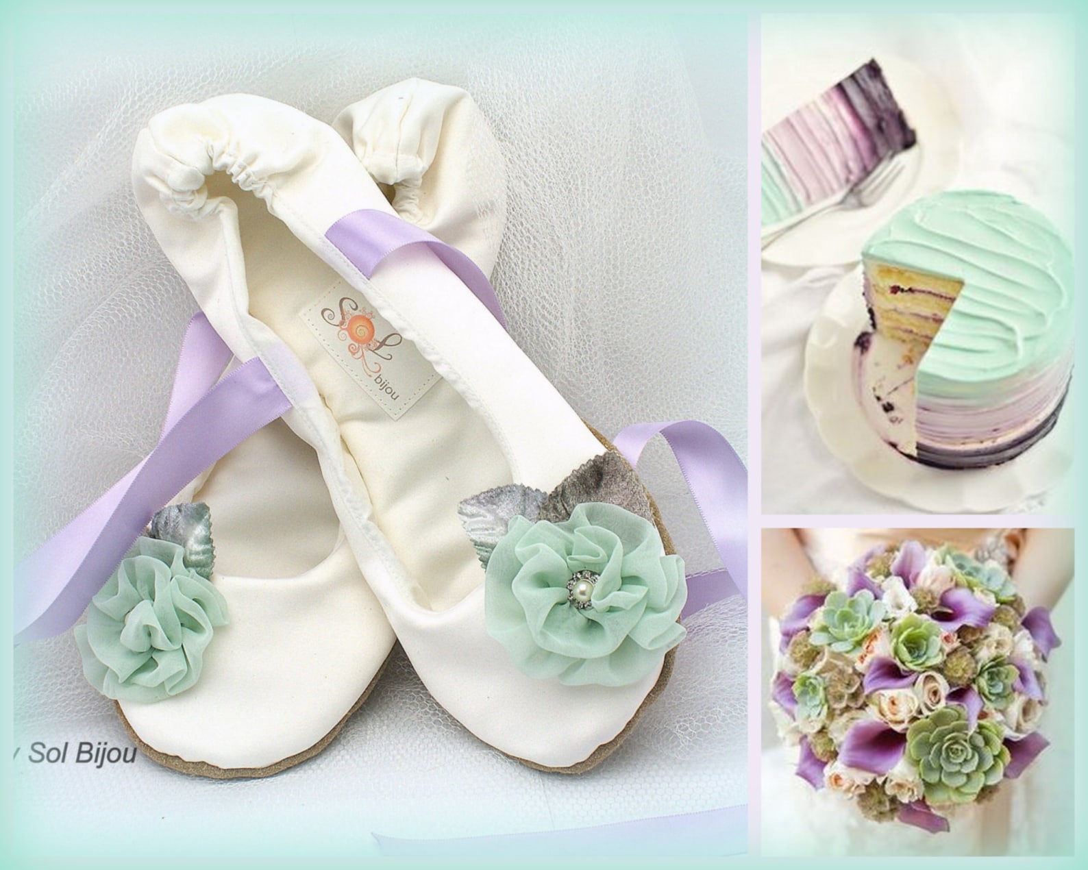 ivory ballet flats,mint and lilac,ballet slippers,satin ballet flats,wedding flats,flower girl flats,vintage style,ballerina sli