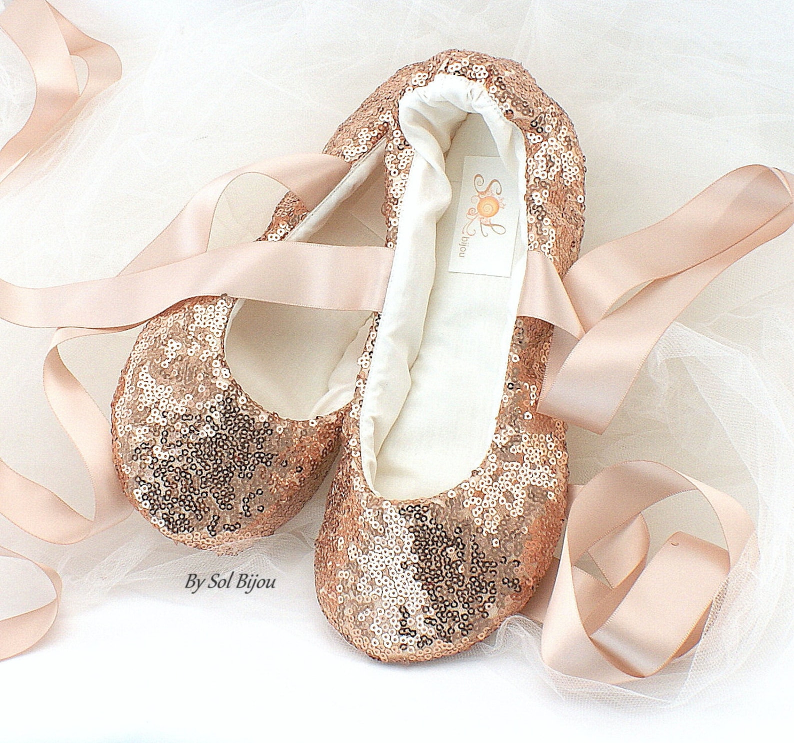 rose gold sequin shoes for brides elegant wedding ballet slippers wide fit