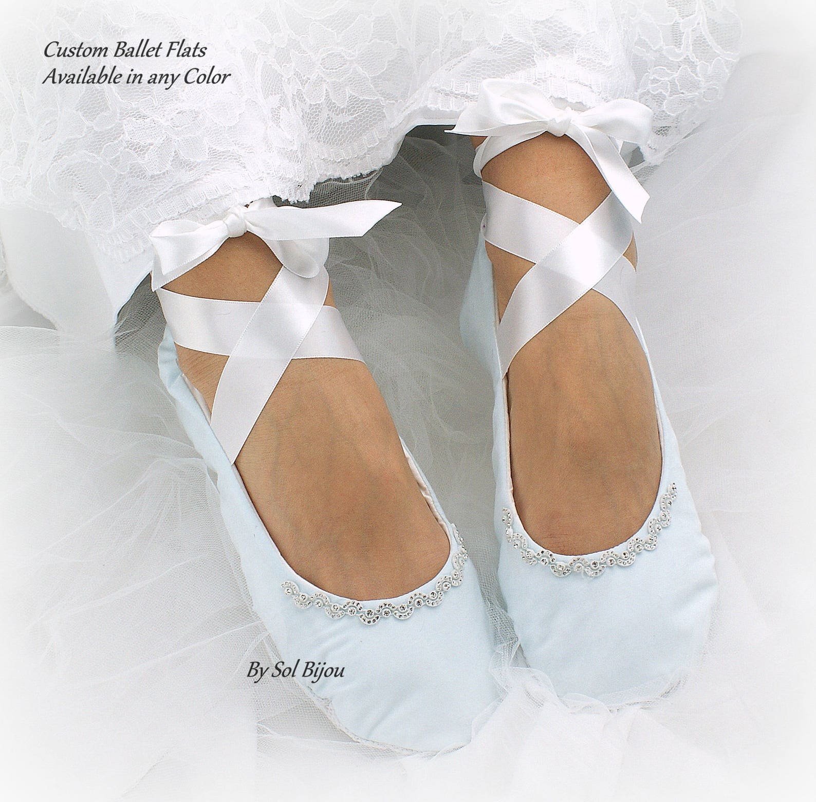satin flat wedding shoes