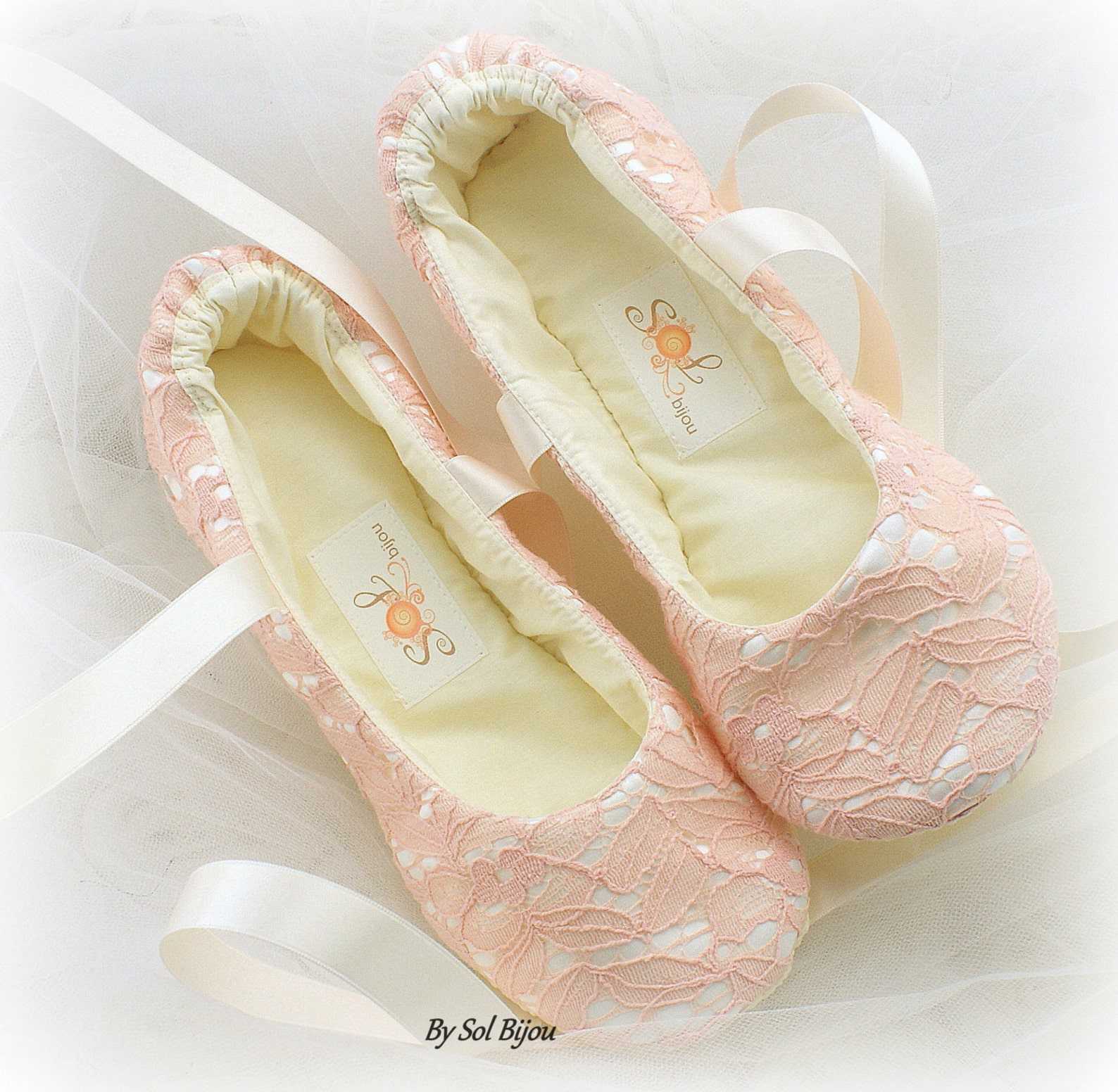 wedding ballet shoes blush ivory lace elegant ballet slippers flats shoes