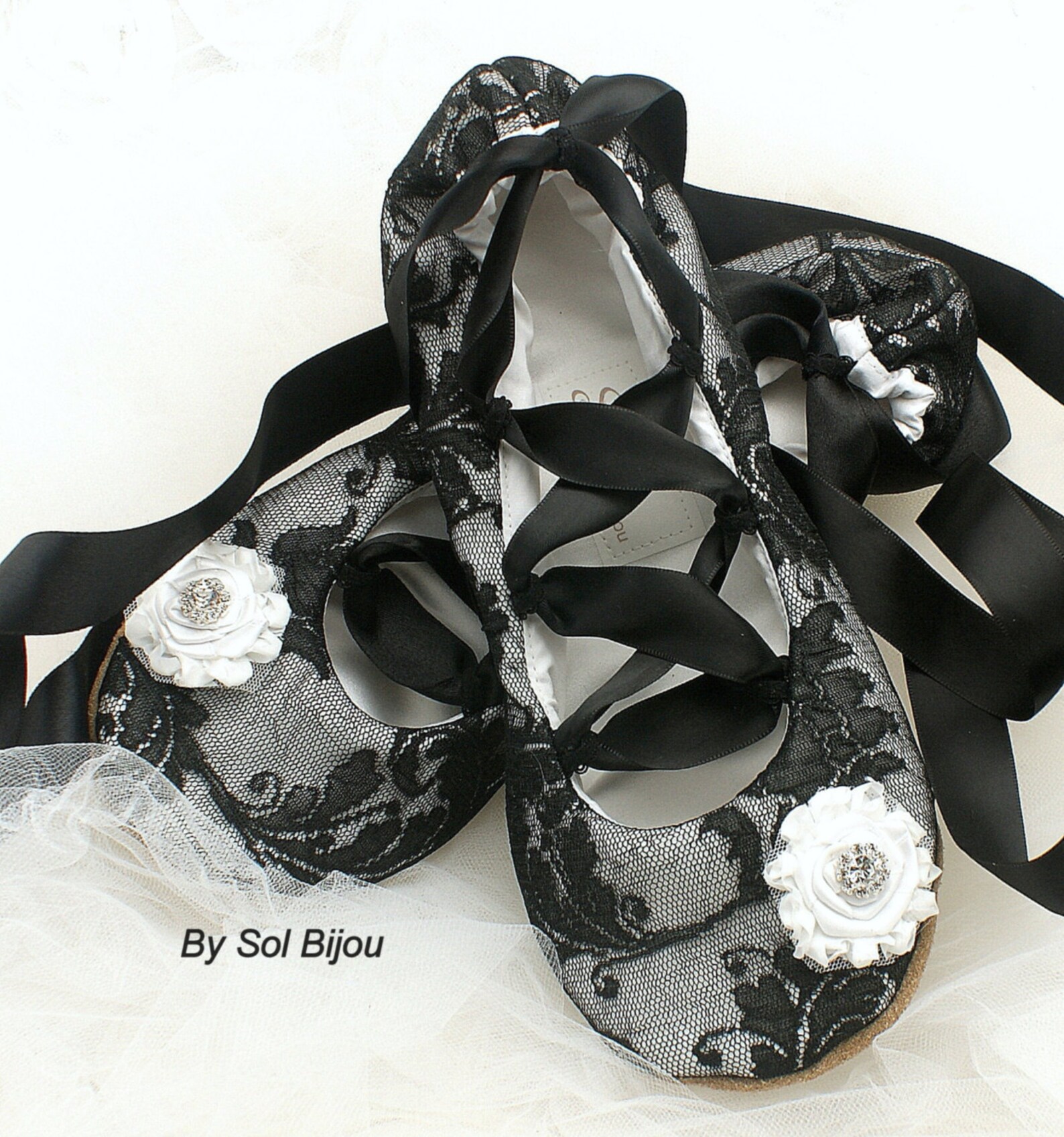 black ballet flats, celtic ballet flats, black wedding flats, ballet slippers, lace ballet flats, wedding shoes, flower girl,ele